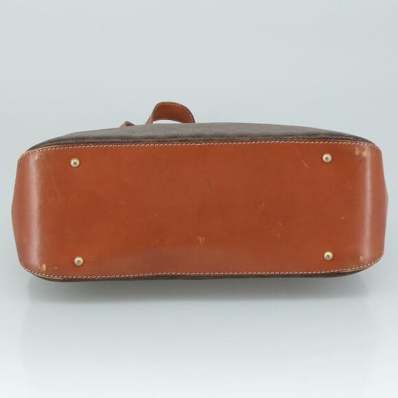 CELINE Macadam Canvas Hand Bag Pvc Leather Brown - Picture 9 of 12